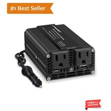 500W Power Inverter for Vehicles DC 12V to 110V AC Car Plug Adapter Outlet Co...