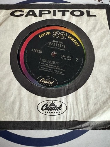 Rare Meet The Beatles Compact 33 Capitol ep promo 1964