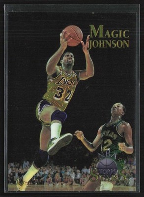 Magic Johnson 1996-97 Topps Finest Stars B #22 Los Angeles Lakers