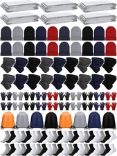 120 Pcs Homeless Care Supplies Bulk Emergency Blankets Winter Gloves Beanies Nec