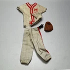 VTG 1960s Mattel Ken Play Ball Baseball Outfit Fashion  #729 Uniform w/ Glove