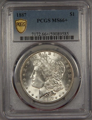 1887 Morgan Silver Dollar PCGS MS66+ $1