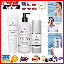 Bundle Skincare Set Super C Serum, Moisturizing Cleanser and Face Cream C...