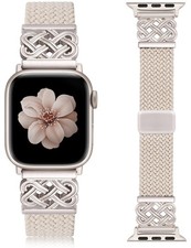 Braided Stretchy Magnetic Clasp Band for Apple Watch - Unisex, Adjustable Fit