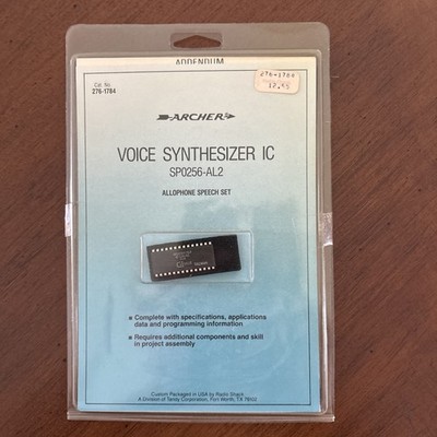 Archer Radio Shack Voice Synthesizer IC SP0256-AL2,  276-1784 Allophone Speech