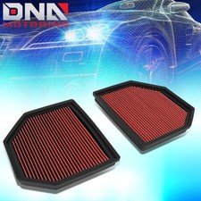 FOR 2012-2019 BMW M3/M4/M5/M6 PAIR OE FITMENT WASHABLE DROP-IN AIR FILTER RED