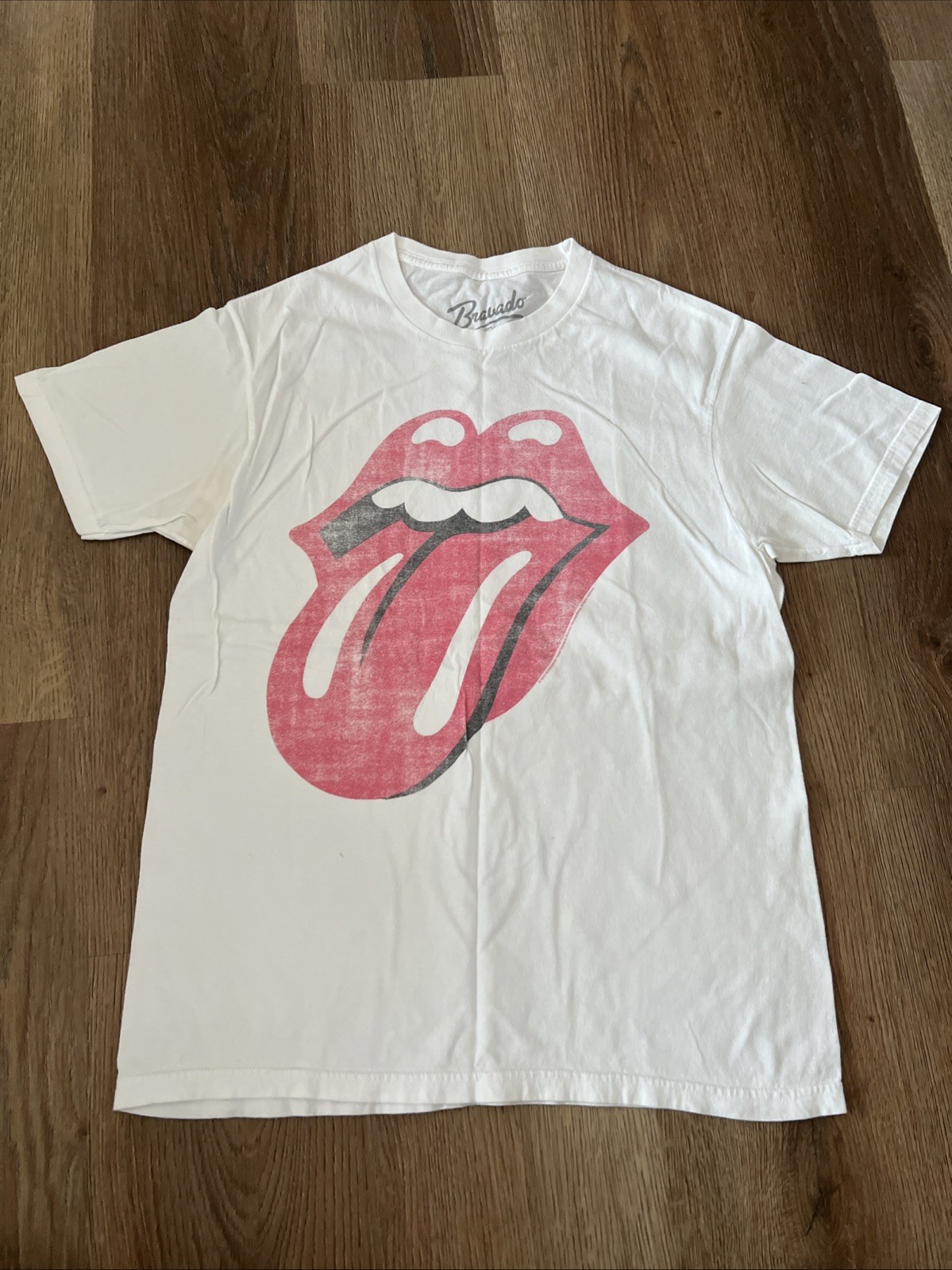 Bravado Rolling Stones Men’s Graphic T-Shirt White Size Medium M Short Sleeve