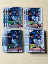 [35] Card Lot - 2022 George Valera Bowman BCP-22 1st Chrome / Mega Box Refractor