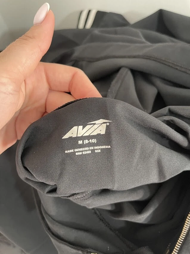 Sudadera con capucha negra de manga larga con media cremallera Avia para mujer talla M (8-10) Foto 4 de 4