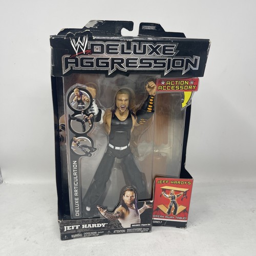 WWE Jakks Pacific Jeff Hardy Deluxe Aggression Series 7 RARE 2007 WWF Hardy Boys