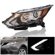 For 2017 2018 2019 Nissan Rogue Sport Qashqai Halogen Headlight Driver Side Lamp