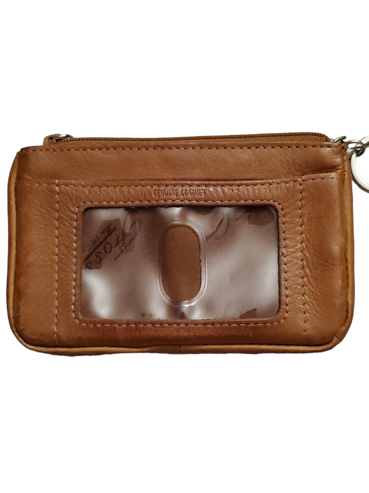 Fossil Patchwork Leather Keychain Purse Pouch Bro… - image 5