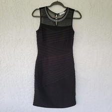 Calvin Klein Sleeveless Dress Embellished Woman's 4 Black