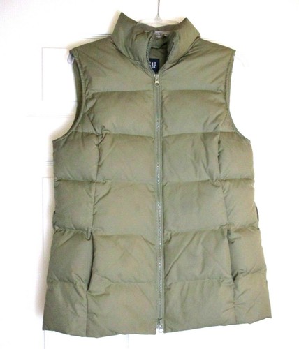 Gap Womens Down Puffer Vest Green M 