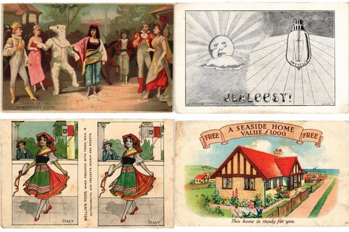 ADVERTISING MOSTLY BRITISH PRE-1940, 120 VINTAGE POSTCARDS (L7336) - Picture 16 of 24