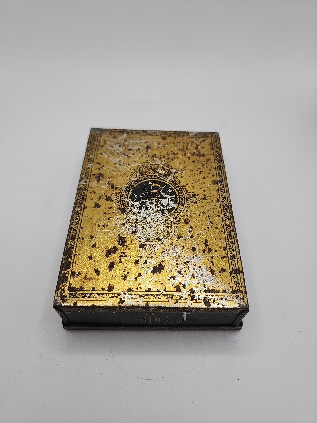 Vintage Art Deco Metal Cutex Five Minute Set Advertising Tin Litho Box Manicure