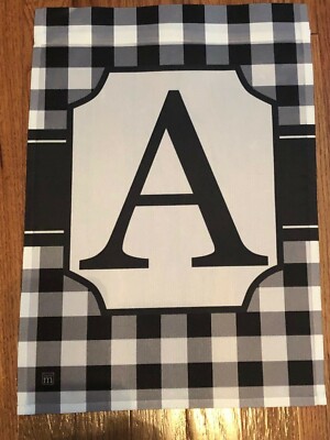 Buffalo Plaid Monogram Garden Flag 12x18-SEE DESCRIPTION FOR AVAILABLE LETTERS!