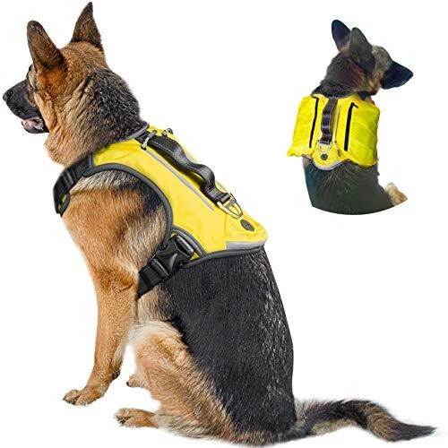 Dog Harness, Multi-Functional No-Pull Pet Vest Harness with Saddle Bags Backp...
