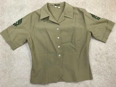 usmc short sleeve khaki shirt