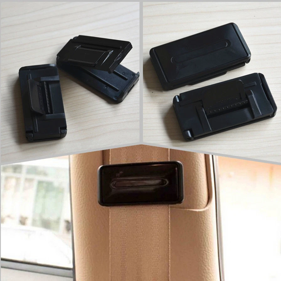 1 par de clips ajustadores de cinturón de seguridad: comodidad para hombros y cuello Foto 2 de 4