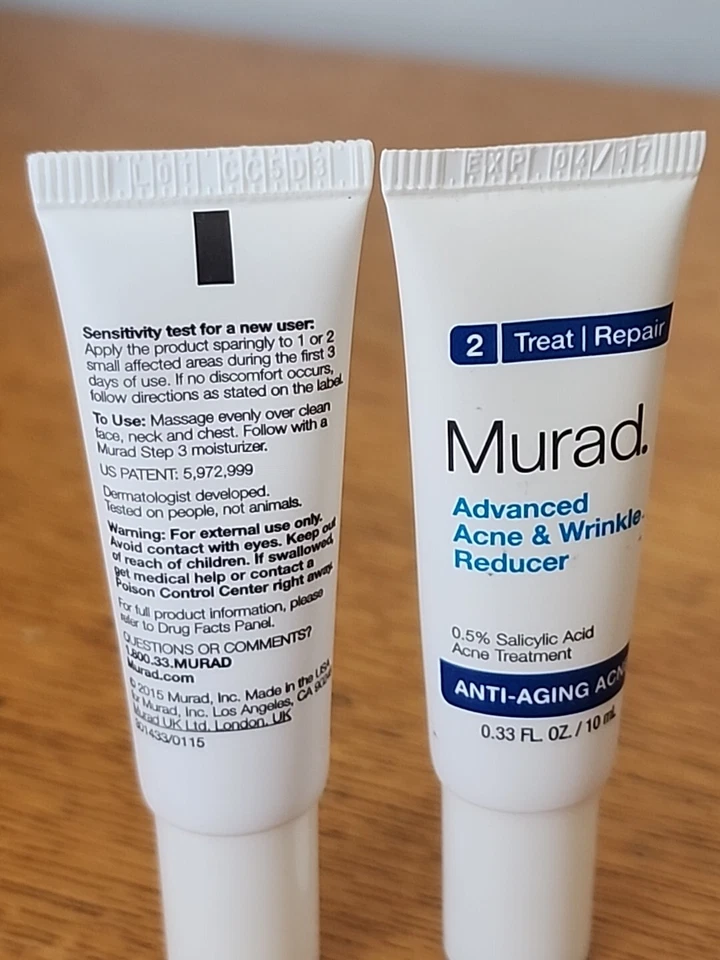 Lote de 2 soluciones de limpieza de acné Murad,33 fl nuevas sin caja Foto 4 de 4