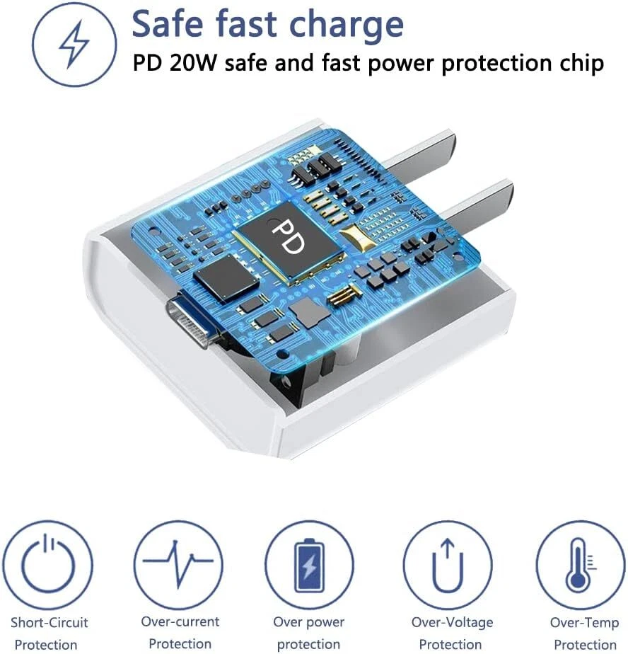 4 Pack Super Fast Charger Type C For iPhone 16 15 14 13 12 11 XS MAX XR SE 8 7 6 - Image 2 of 3