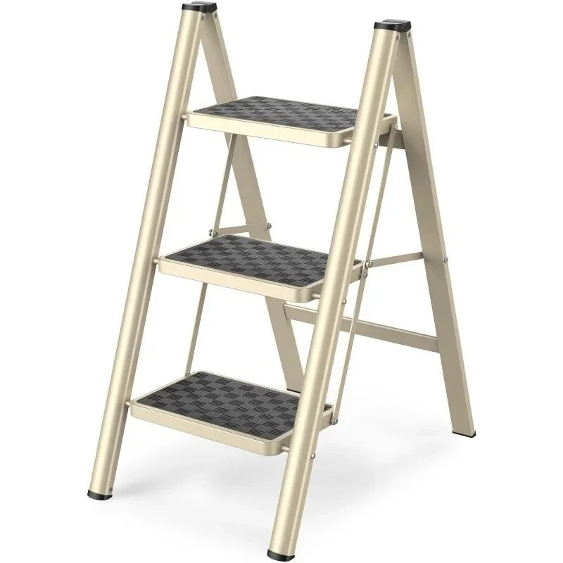 Ladder Folding Stool, Step Stool, Closet Ladder with Anti-Slip Wide Pedals - Image 2 of 4