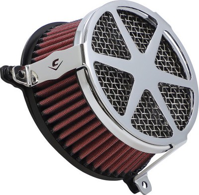 Cobra Air Cleaner Kit Chrome Spoke 606-0102-04-SB Cross 1010-3015