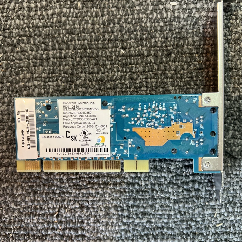 Conexant RD01-D850 (RD01D850) 56 Mbps RD01-D850 56K V.92 PCI Data/Fax Modem (G2) - Image 2 of 3