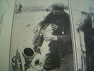 Nachricht 1.WK Belgischer Grenadier Doppelgranate Abschussgraben Fort Phillippe