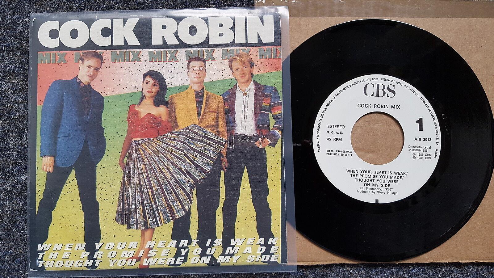 7"" Single Vinyl Cock Robin - Mix SPAIN PROMO