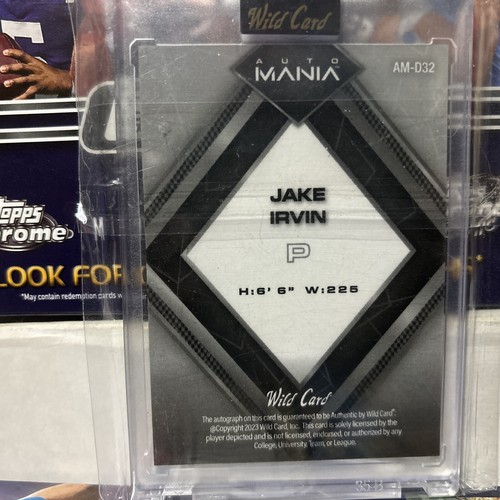Jake Irvin Auto Mania 1/1 - Picture 2 of 2
