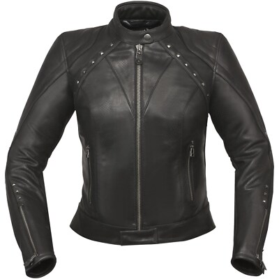 Modeka Ladies Motorcycle Jacket Jessy Gem Lady - Breathable Leather with Rivets