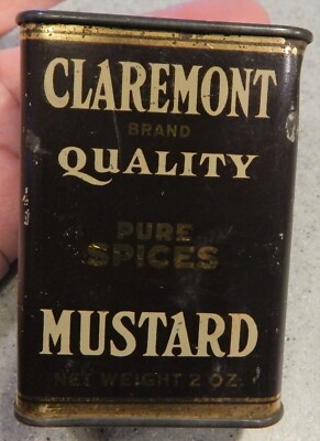 Claremont Brand Mustard Robertson - McClintock Co. San Francisco,CAL  Spice Tin