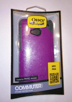 5 X OtterBox Commuter Case HTC One 77-35592 Retail Package NEW PURPLE