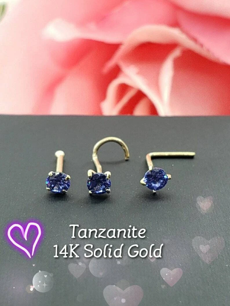 Tanzanite nose stud deals
