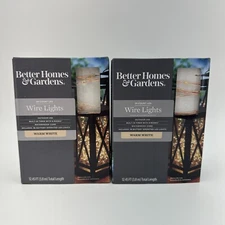 Better Homes Gardens Wire LED Lights 36 Count 12ft Warm White Indoor Outdoor NEW