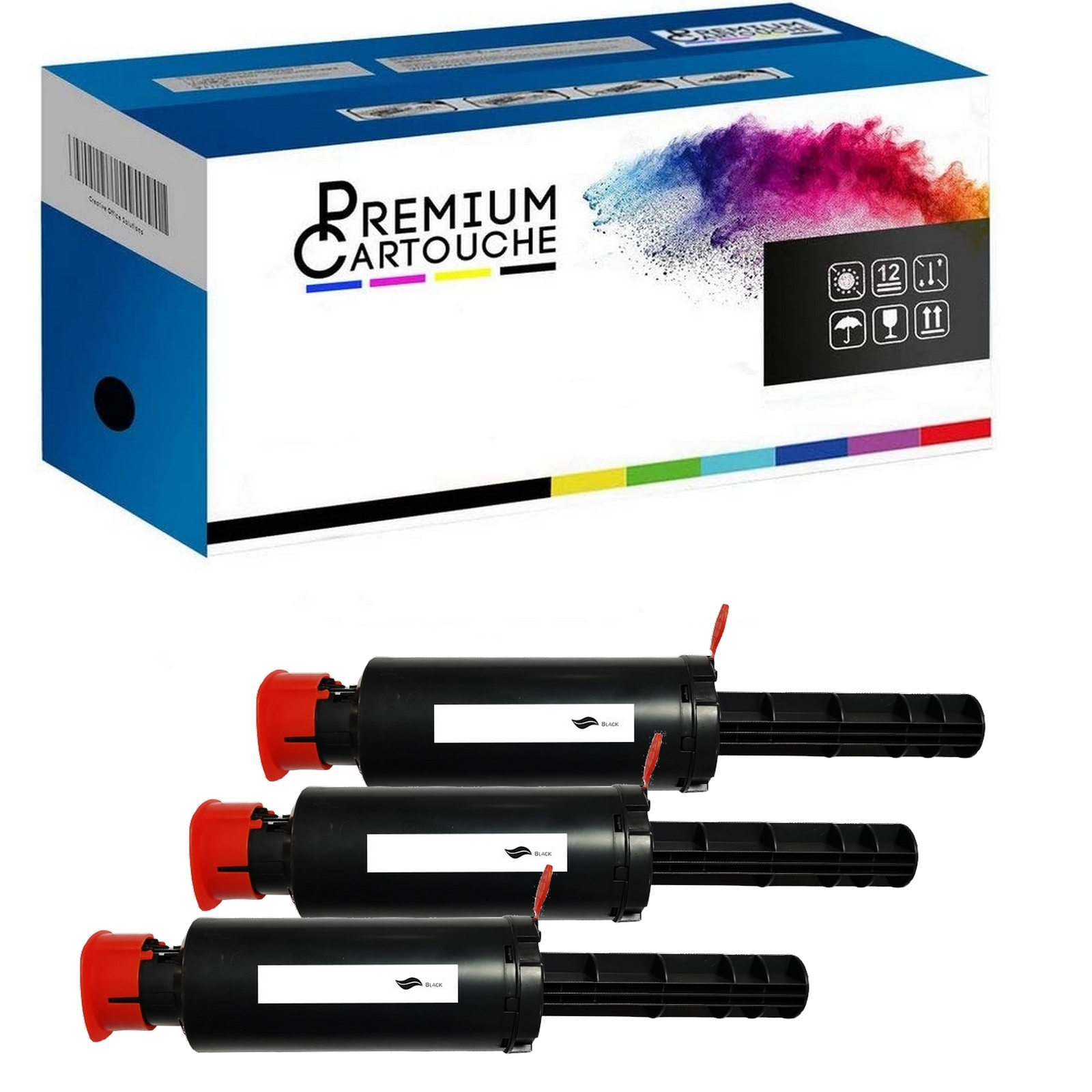Toner W1143A 143A noir pack de 3 cartouches pour impression de documents professionnels Neverstop