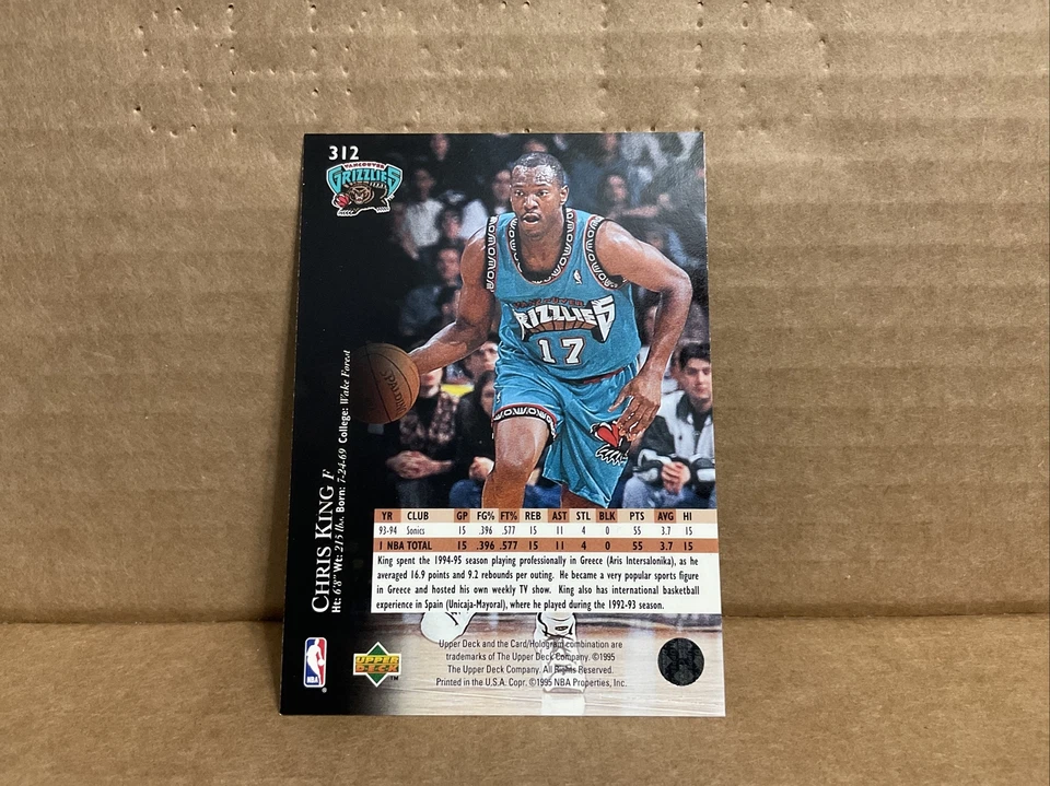 1995-96 Upper Deck Electric Court Gold #312 Chris King - Image 4 of 4