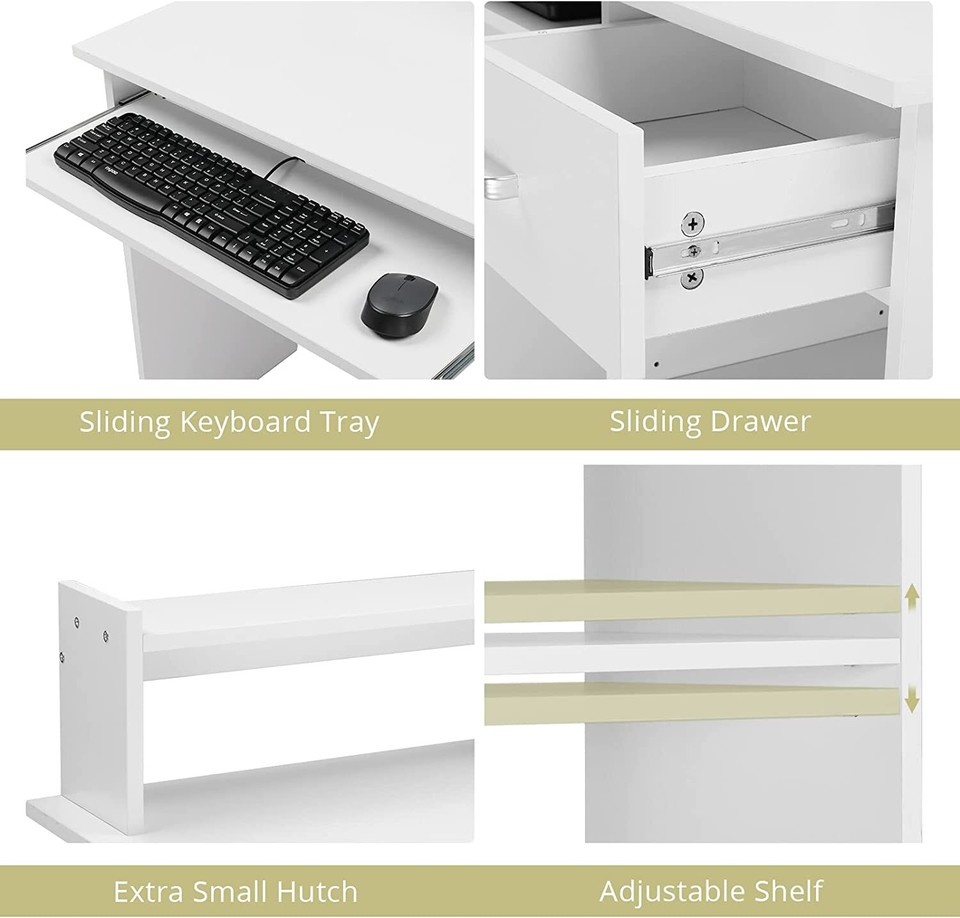 Computer Desk Home Office Laptop Desk Writing Workstation Study Table ...