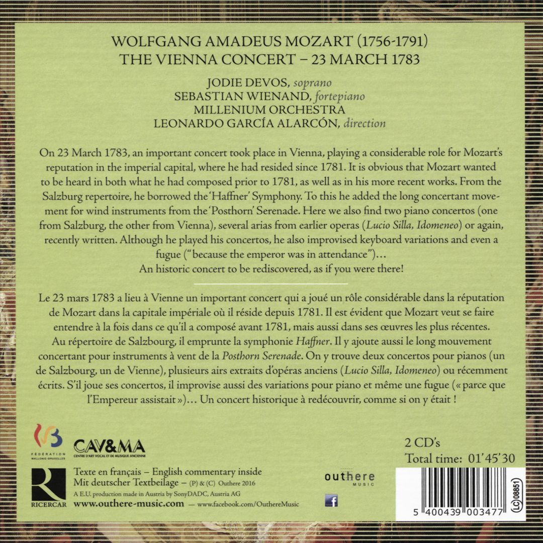 Millenium Orchestra with Jodie Devos and Sebastian Wienand conducted by Leonardo García Alarcón