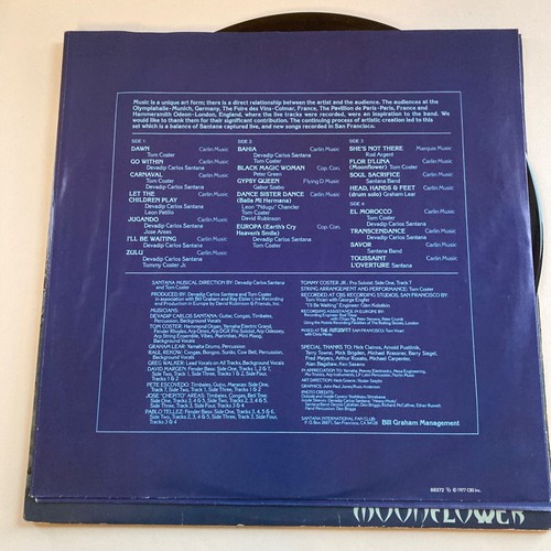 Santana Moonflower double album vinyl LP 1977 CBS88272 discs excellent - Picture 5 of 12
