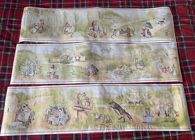 Vintage c1977 Peter Rabbit Beatrix Potter Bordüre A B & C gebraucht Kinderfries