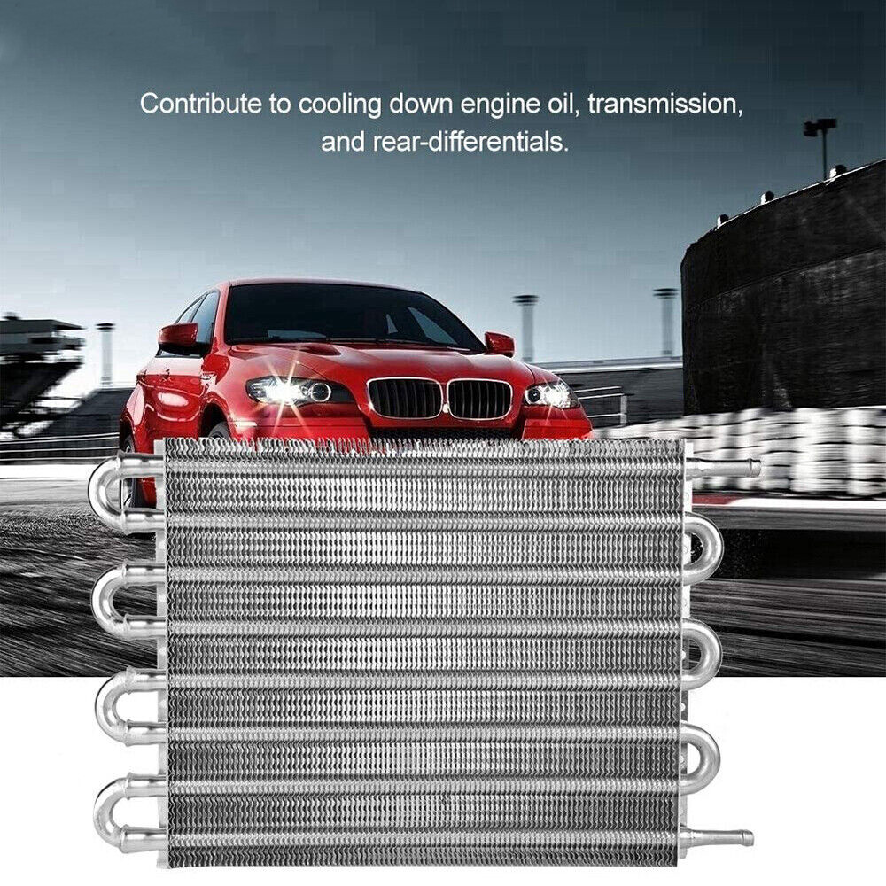 8 Rows Universal Aluminum Remote Transmission Oil Cooler Radiator ...