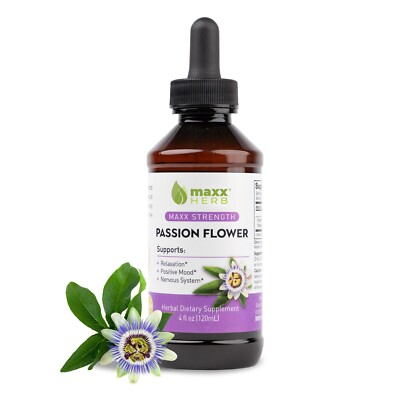 #ad #ad Maxx Herb Passion Flower Extract for Stress Relief Relaxation amp; Sleep 4oz $32.95