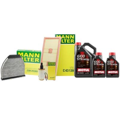 Motul + OEM Engine Oil Change Kit (5W30) (7 Liter) (SYN-NERGY 6100)