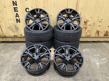 Alloy Wheels + Tyres AUDI A3 A4 FITMENT 19” 5x112 Gloss Black ALUWERKS X4 1✅