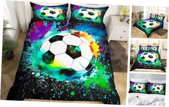 Football Kids Comforter Cover Set Queen Size Queen (No Comforter) Multi 35