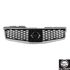 Fit Nissan Sentra 07-12 SE-R Front Grille Assembly Chrome Shell Dark Gray Insert