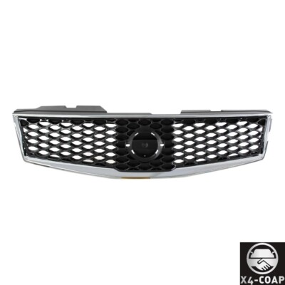 Fit Nissan Sentra 07-12 SE-R Front Grille Assembly Chrome Shell Dark ...